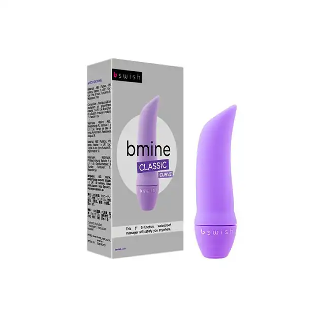 B SWISH - BMine Classic Curve Lavender. Mini wibrator.