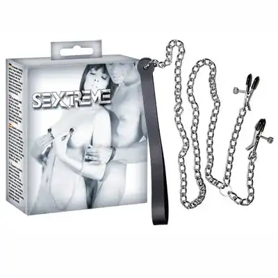 Sextreme - Klamerki na sutki z metalową smyczą.