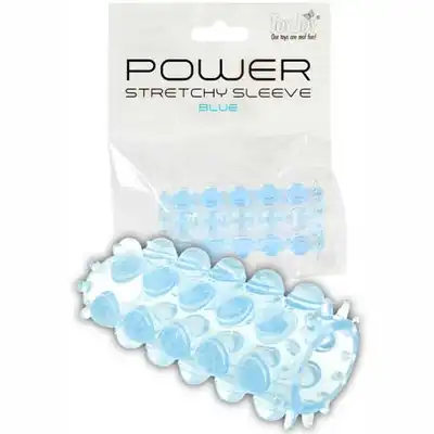 Toy Joy  - Power Stretchy Sleeve Blue - Rozciągliwa Nakładka Na Penisa.