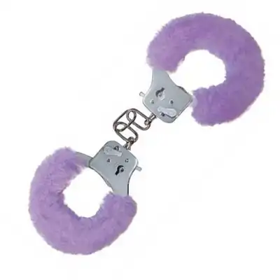 Toy Joy - Furry Fun Cuffs - kajdanki. Bestseller! Fioletowe