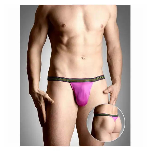 SoftLine - Stringi męskie 4496 Różowe.