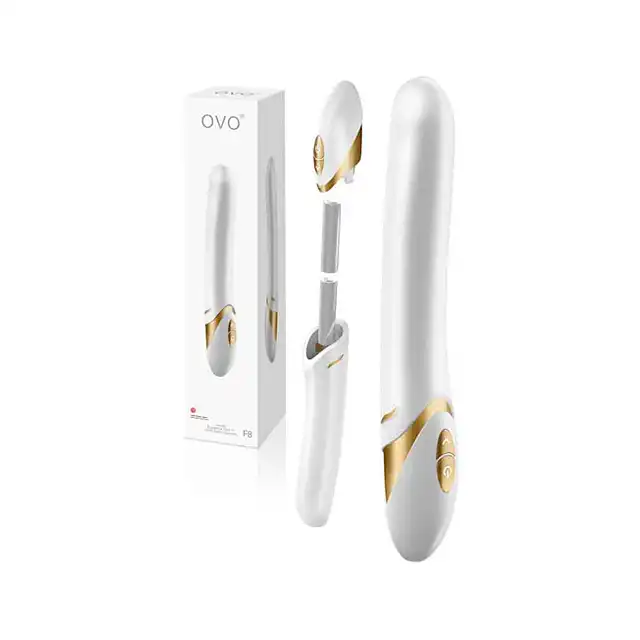 Ovo - Vibrator F8 White/ Gold