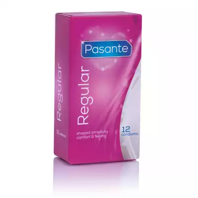 Pasante - Regular - Prezerwatywy o anatomicznym kształcie. 12 sztuk.