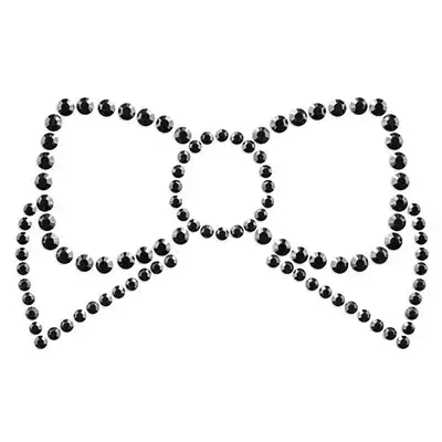 Bijoux Indiscrets - Mimi Bow Black. Zmysłowe naklejki na sutki. Mega sale!
