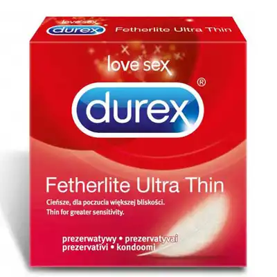 Durex - Fetherlite Ultra Thin - Ultracienkie Prezerwatywy. 1 sztuka.
