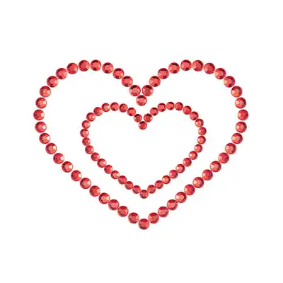 Bijoux Indiscrets - Mimi Heart Red. Zmysłowe naklejki na sutki