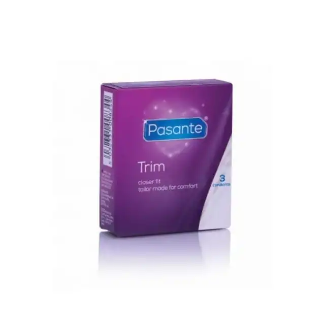 Pasante - Trim - Prezerwatywy o mniejszej średnicy. 3 sztuki.