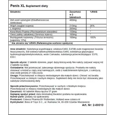 Penis XL Oryginal New Edition (60 Tabl) - Tabletki wspomagające powiększające Penisa.