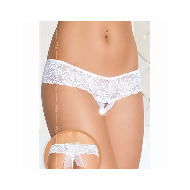 SoftLine - Stringi damskie  2403 Białe.
