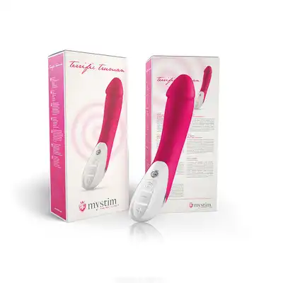 Mystim - Terrific Truman Vibrator Pink. Luksusowy silikonowy wibrator z eleganckim etui