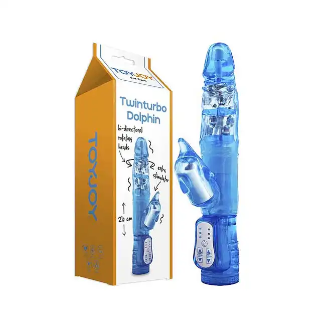 TOYJOY - Twinturbo Delphin -Multifunkcyjny wibrator z dwukierunkową rotacją