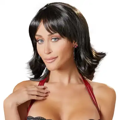 Cotelli Collection - Joanne Wig Fringed. Krótka peruka ciemna z grzywką 30 cm. 