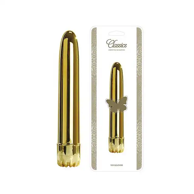 Toyz4Lovers - Classics - Elegancki Złoty Wibrator 20 cm.