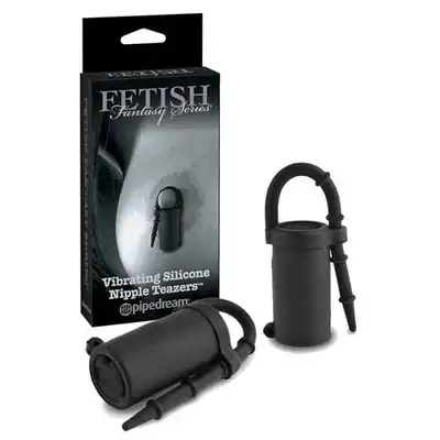 Fetish Fantasy Series - Vibrating Silicone Nipple Teazers - Wibrujące nakładki na sutki.