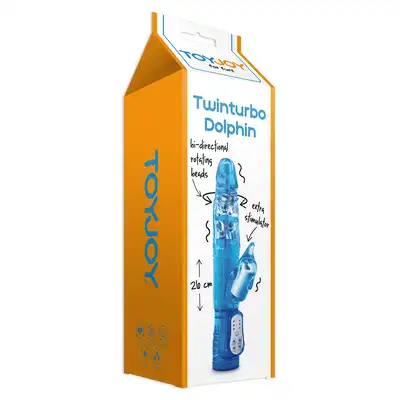 TOYJOY - Twinturbo Delphin -Multifunkcyjny wibrator z dwukierunkową rotacją