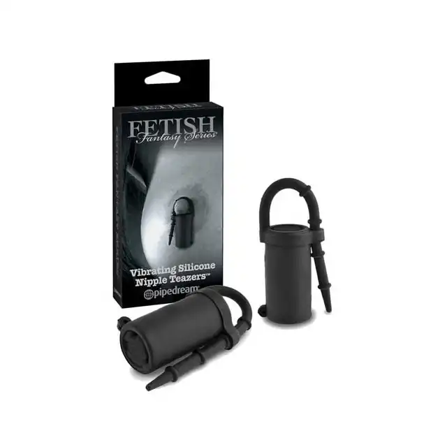 Fetish Fantasy Series - Vibrating Silicone Nipple Teazers - Wibrujące nakładki na sutki.
