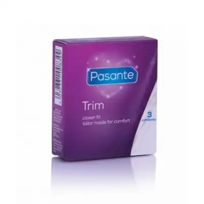 Pasante - Trim - Prezerwatywy o mniejszej średnicy. 3 sztuki.
