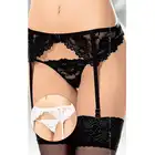SoftLine - Pas do pończoch  3309 Czarny.