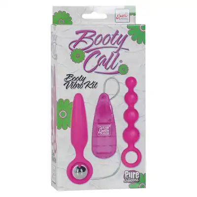 Booty Call Booty Vibro Kit Pink - Dwie sondy analne z mocnymi regulowanymi wibracjami. Super Cena!