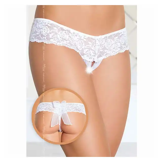 SoftLine - Stringi damskie  2403 Białe.