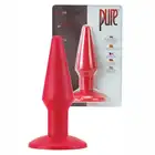 Pure - Czerwona wtyczka analna - Rozmiar M. 100% Silikon. Bestseller! Mega sale!