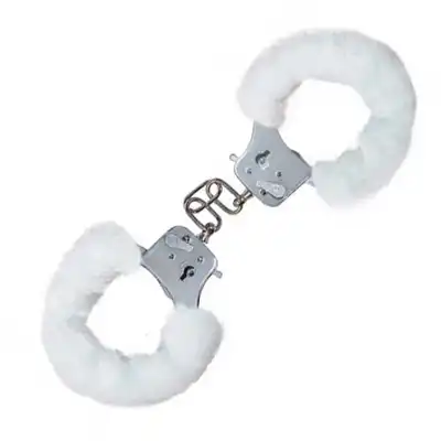Toy Joy - Furry Fun Cuffs - kajdanki. Bestseller! Białe.