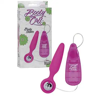 Booty Call Booty Glider Pink-Wtyczka analna i wibrujące jajeczko po połączeniu dają wibrującą sondę! Mega Sale!