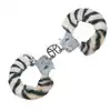 Toy Joy - Furry Fun Cuffs - kajdanki. Bestseller! Zebra.