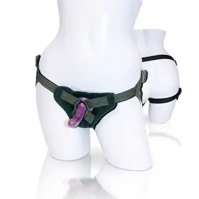 Sportsheets - New Comers Strap-On &amp; Silicone Dildo Set - Strap-on silikonowy z uprzężą.