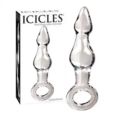 Icicles - Hand Blown Glass Massager No 13.