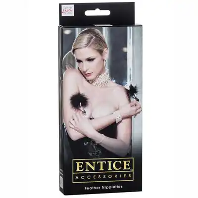 Entice - Klipsy na sutki z piórkami