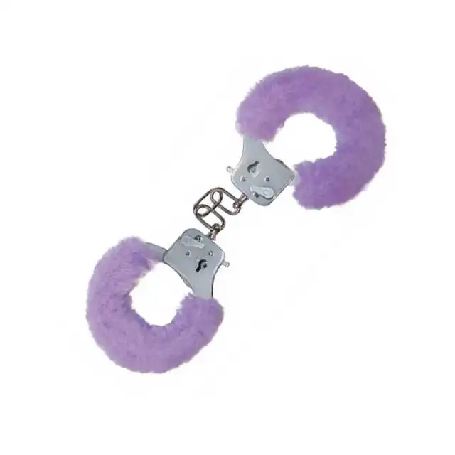 Toy Joy - Furry Fun Cuffs - kajdanki. Bestseller! Fioletowe