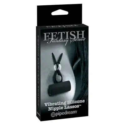 Fetish Fantasy - Vibrating Silicone Nipple Lassos - Wibrujące nakładki na sutki.