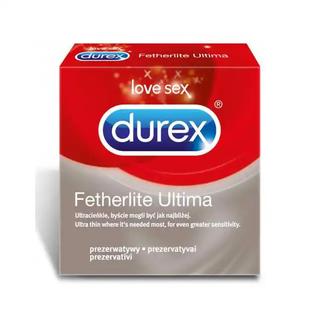 Durex - Fetherlite Ultima - Supercienkie Prezerwatywy Sensi-fit. 1 sztuka.