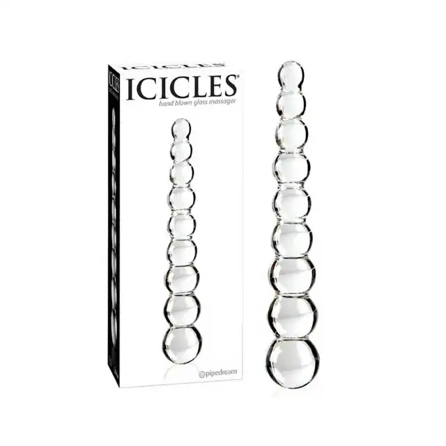 Icicles - Hand Blown Glass Massager No 02.