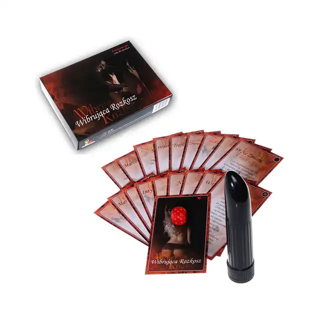 Wibrująca Rozkosz - erotyczna gra dla par. 36 kart + wibrator. Bestseller