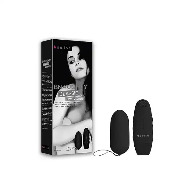 B Swish - bnaughty Unleashed Classic Black - Bezprzewodowe jajeczko wibrujące.