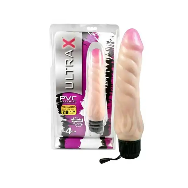 Toy 4 Fun- Eskulap- Prążkowany wibrator UltraX. Realistyczny wygląd