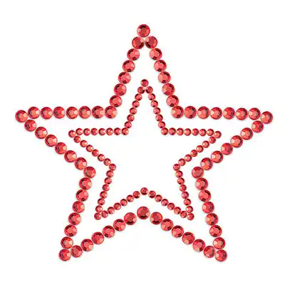 Bijoux Indiscrets - Mimi Star Red. Zmysłowe naklejki na sutki