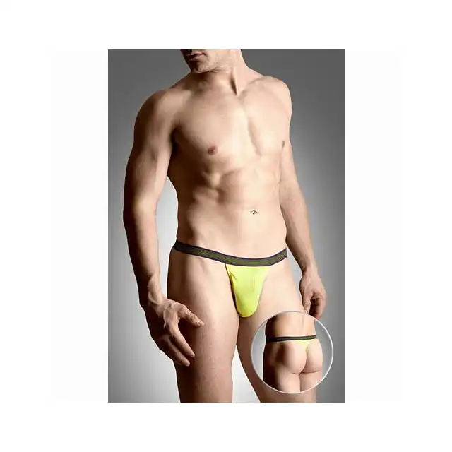 SoftLine - Stringi męskie 4496 Żółte.