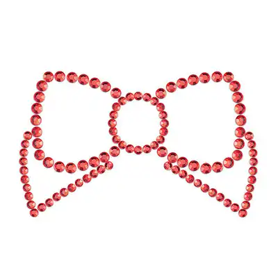Bijoux Indiscrets - Mimi Bow Red. Zmysłowe naklejki na sutki