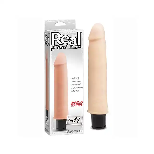 Pipedream - Real Feel. Miękki wibrator jak prawdziwy penis! 22 cm. cyberskóra.
