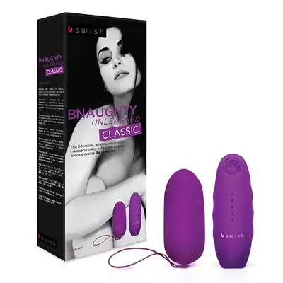B Swish - bnaughty Unleashed Classic Grape - Bezprzewodowe jajeczko wibrujące.