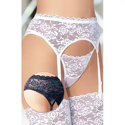 SoftLine - Pas do pończoch 3305 Czarny.