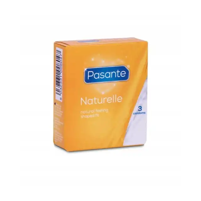 Pasante Naturelle - Prezerwatywy o kształcie "easy-on". 3 sztuki. Bestseller!