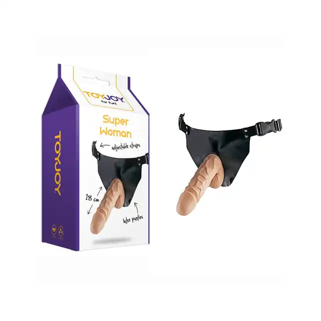 Toy Joy - Superwomen Strap-on - Strap-On z realistycznym penisem.