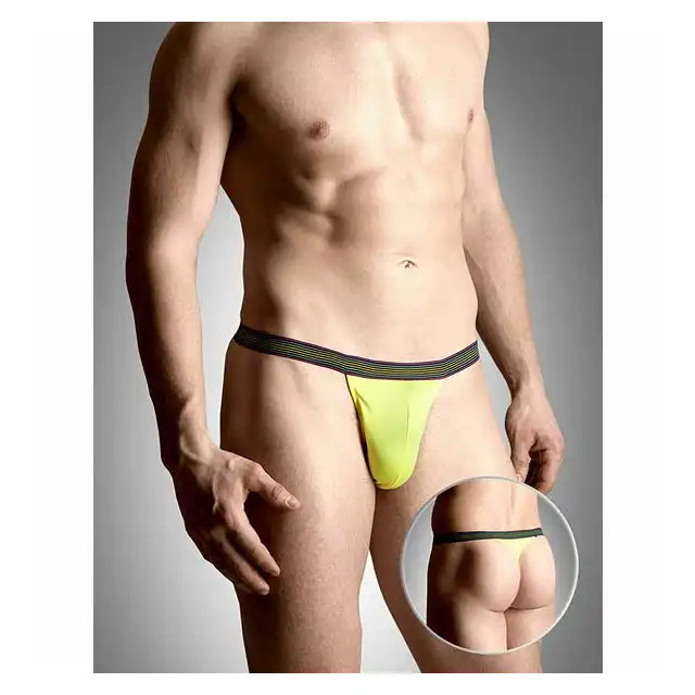 SoftLine - Stringi męskie 4496 Żółte.