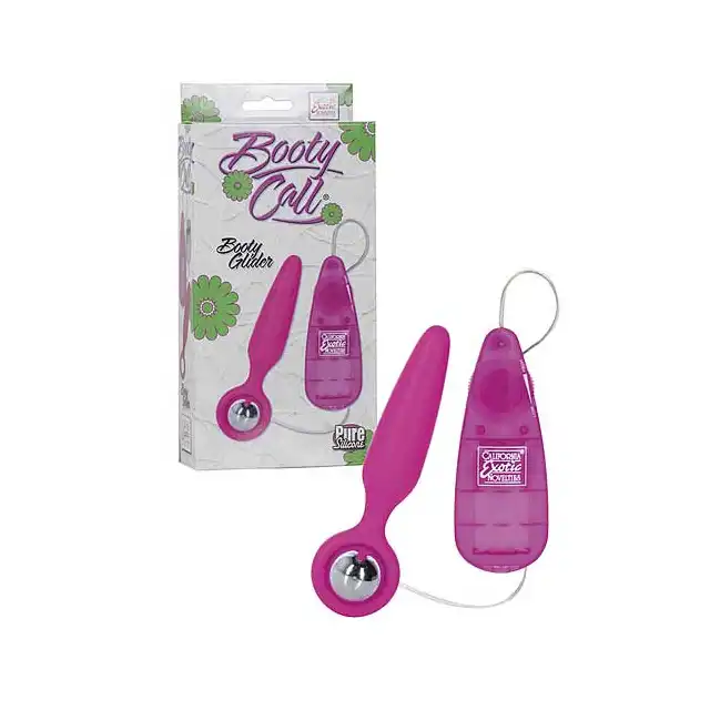 Booty Call Booty Glider Pink-Wtyczka analna i wibrujące jajeczko po połączeniu dają wibrującą sondę! Mega Sale!