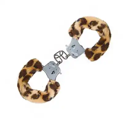 Toy Joy - Furry Fun Cuffs - kajdanki. Bestseller! Leopard.