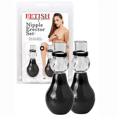 Fetish Fantasy Nipple Erector Set - Pompki z ringami na sutki.